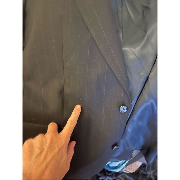 Burberry Blue Blazer - 42L - Picture 8 of 8
